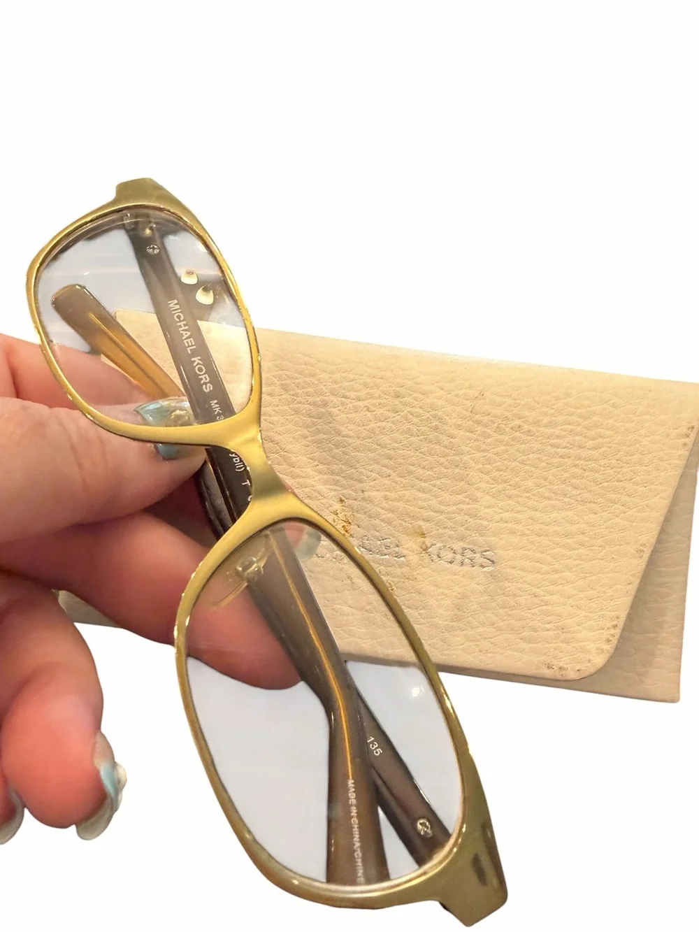 MICHAEL KORS MK 3014 1149 SYBIL GOLD AUTHENTIC EYEGLASSES MK 3014 RX 50-17-135